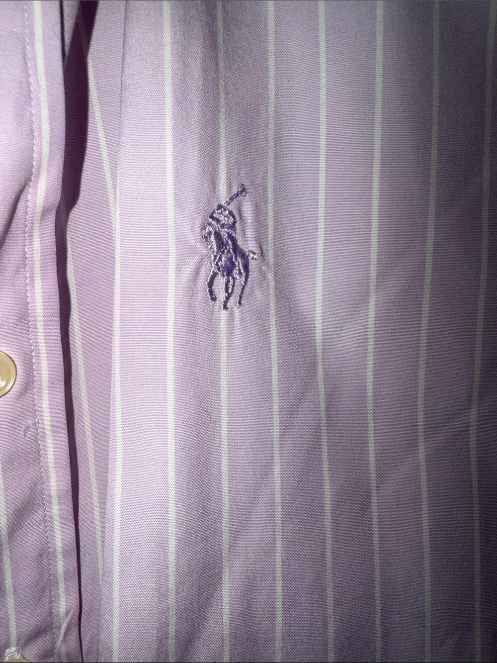Ralph Lauren Polo Golf Lavender and White Striped Sleeveless Shirt - Picture 3 of 4